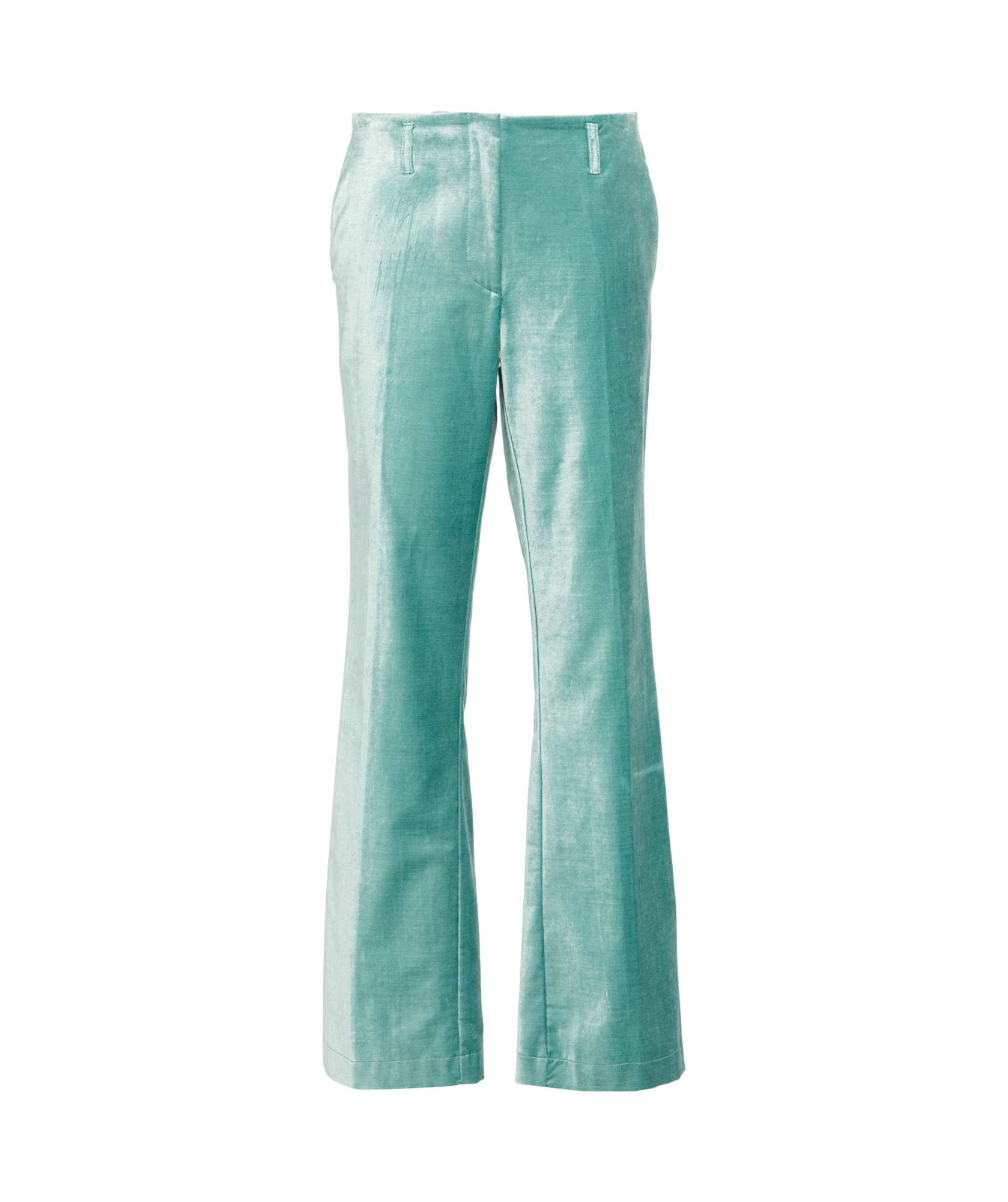 Shop Forte Forte Cotton Viscose Stretch Velvet Trumpet Shaped Pants