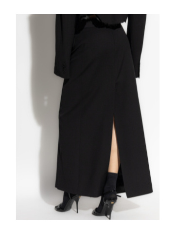 Balenciaga Button-embellished Skirt In Black