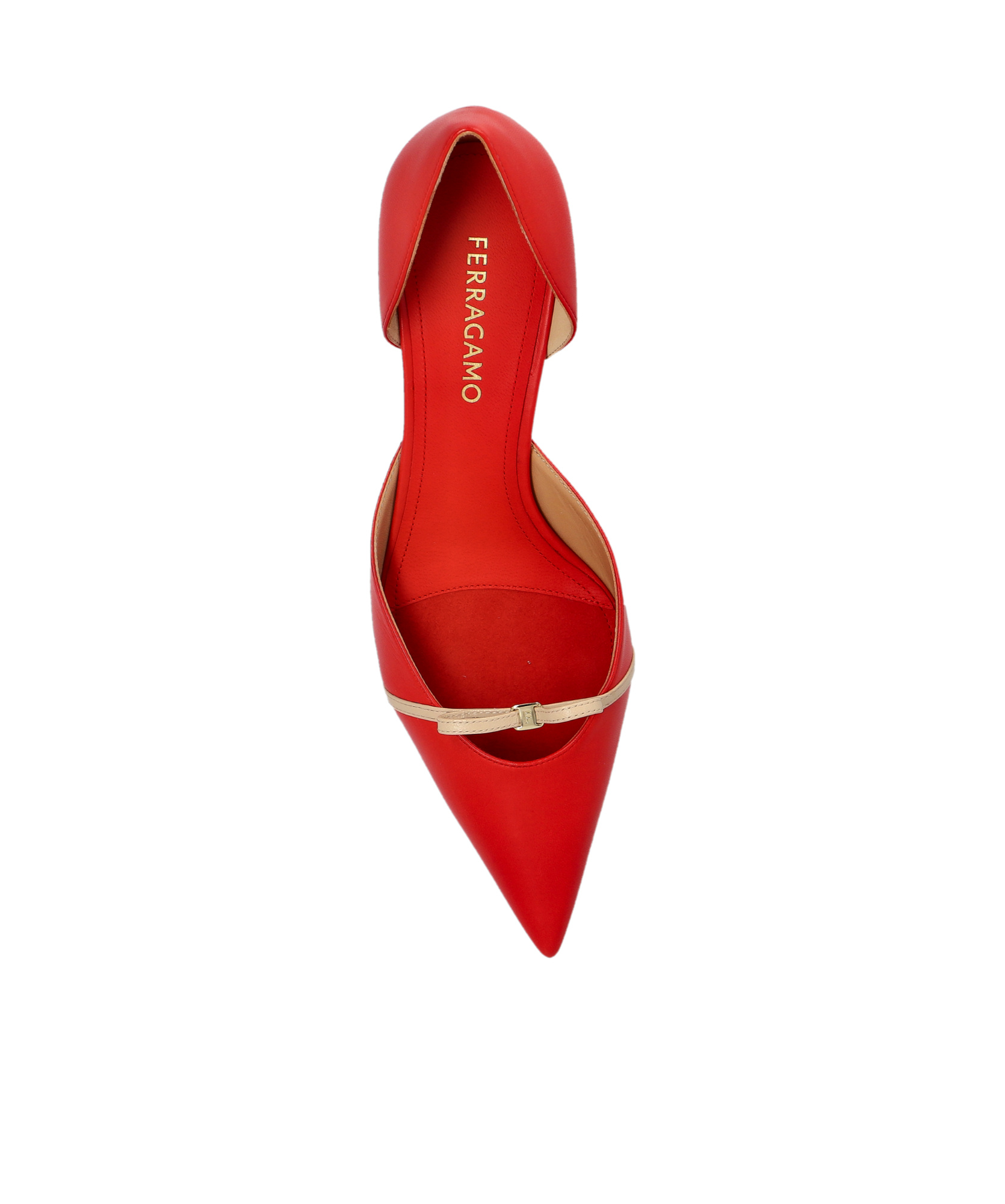 Ferragamo Pointed Toe Pumps With Bow Accent In Red