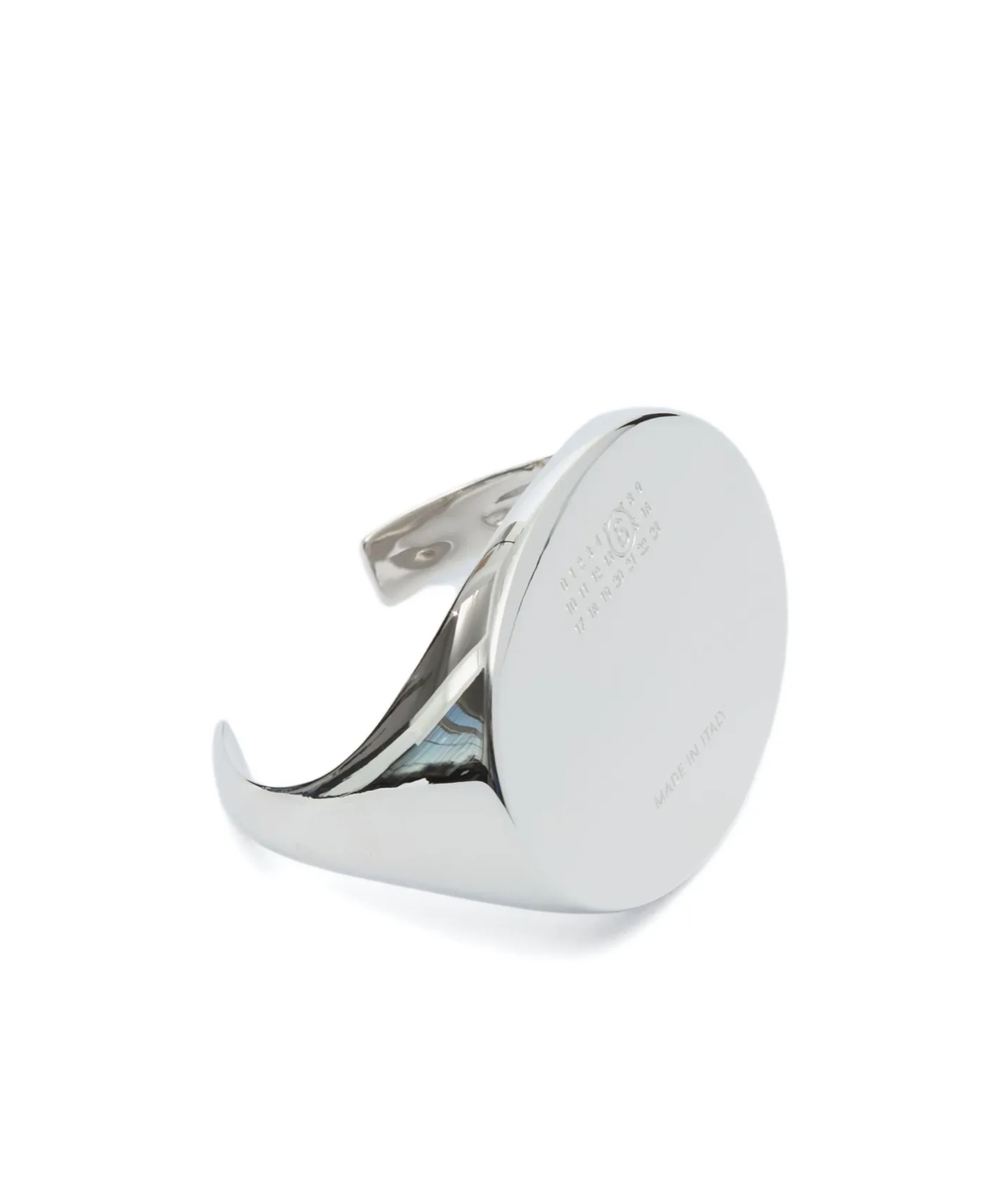 Mm6 Maison Margiela Numbers-motif Cuff Bracelet In Silver