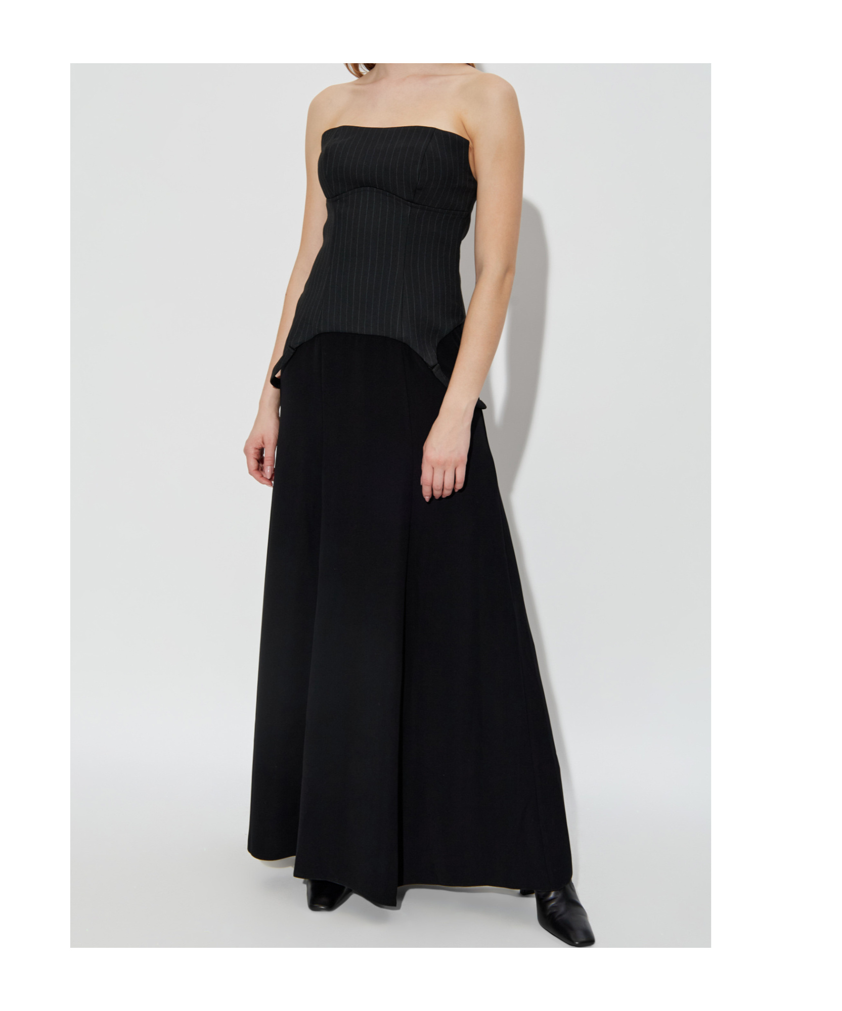 Misbhv Off-shoulder Split Dress In Black