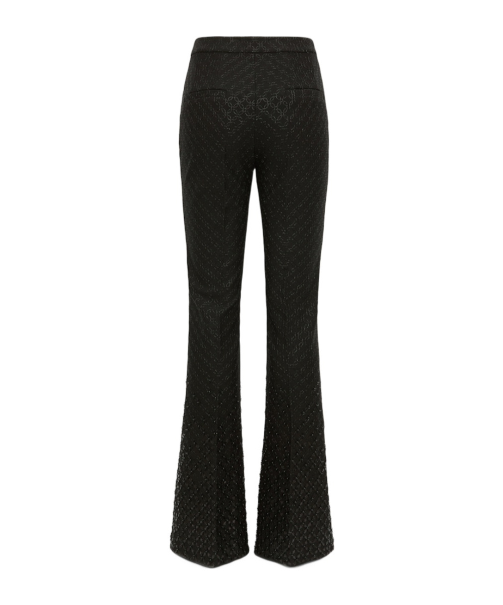 Dorothee Schumacher Degrade Sequin Embellished Flares In Punto Milano In Black