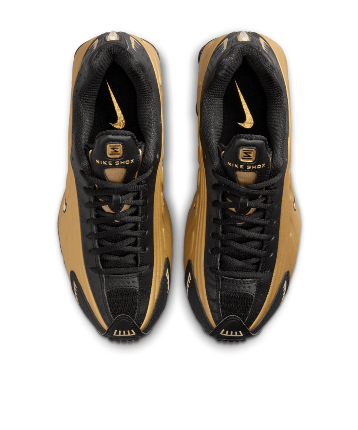 NIKE SHOX R4 WMNS 'BLACK / METALLIC GOLD'
