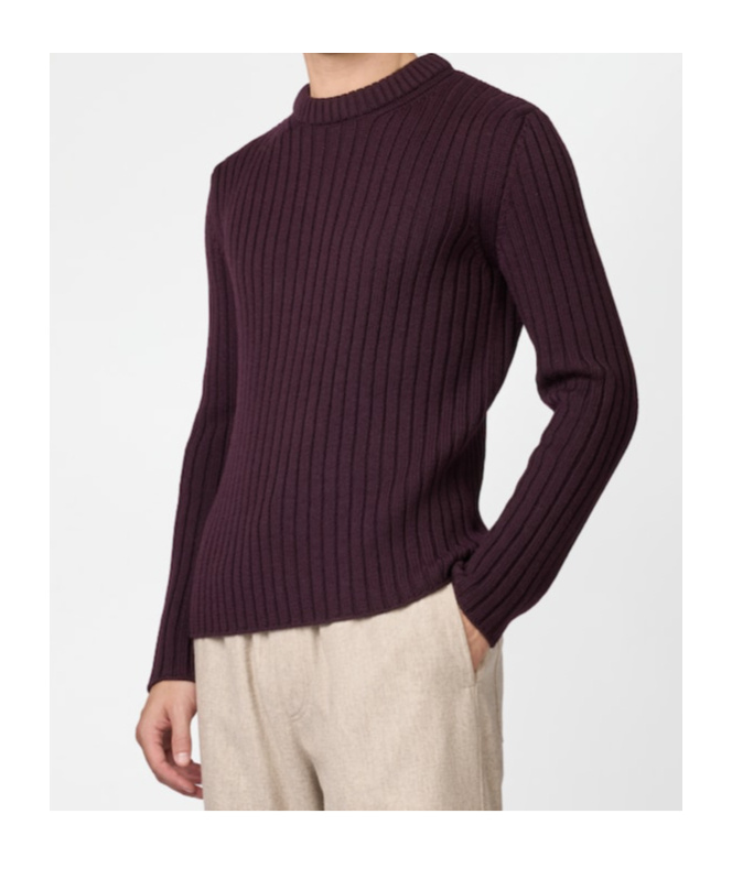 Tod's Ribbed Crew-neck Sweater In Brown