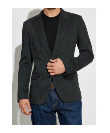 Dolce & Gabbana Pinstriped Single-breasted Blazer In Black