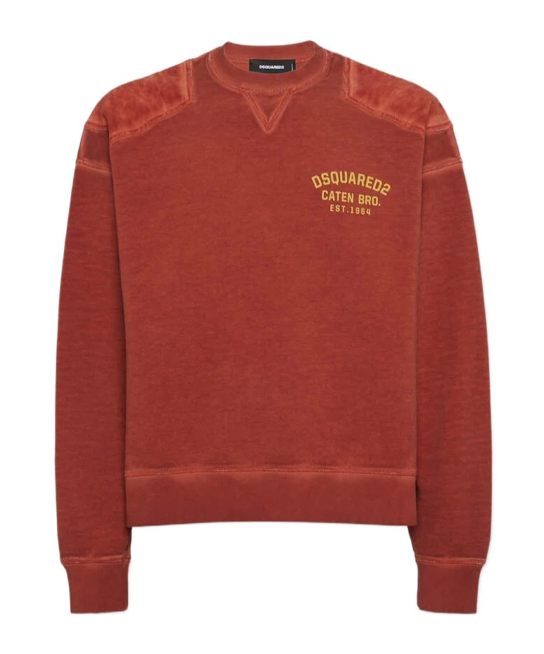 Dsquared2 Supernegative Dyed Cipro Loose Fit Sweatshirt In Animal Print