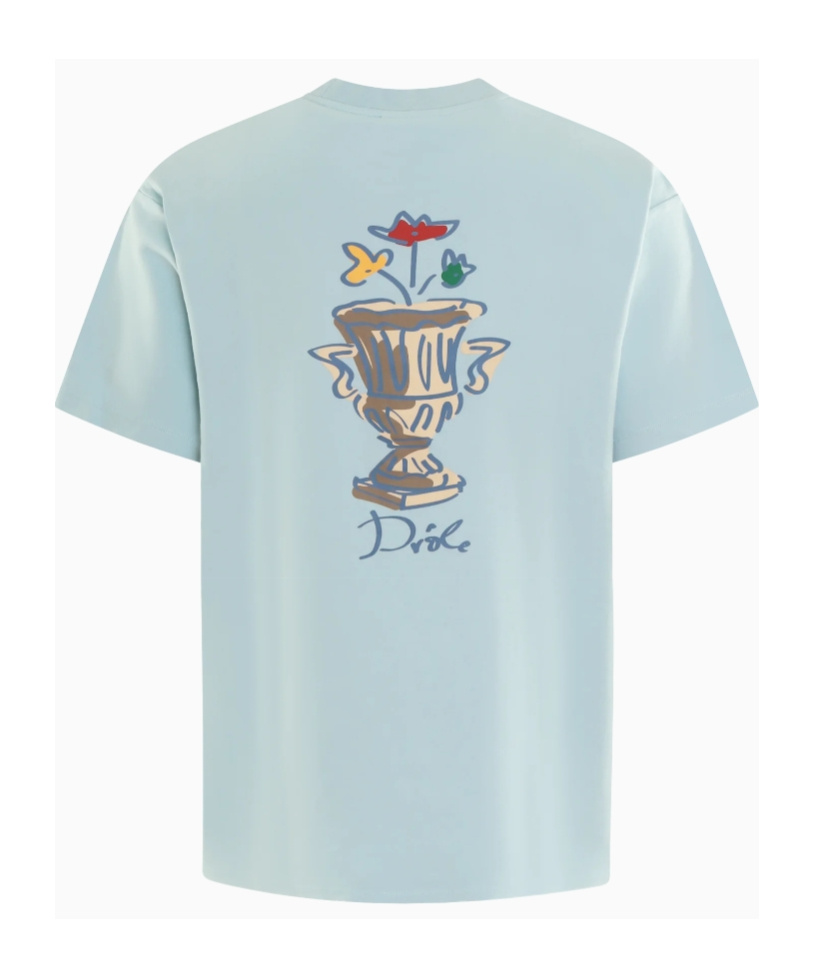 Drôle De Monsieur Open-necked Black Shirt In Blue