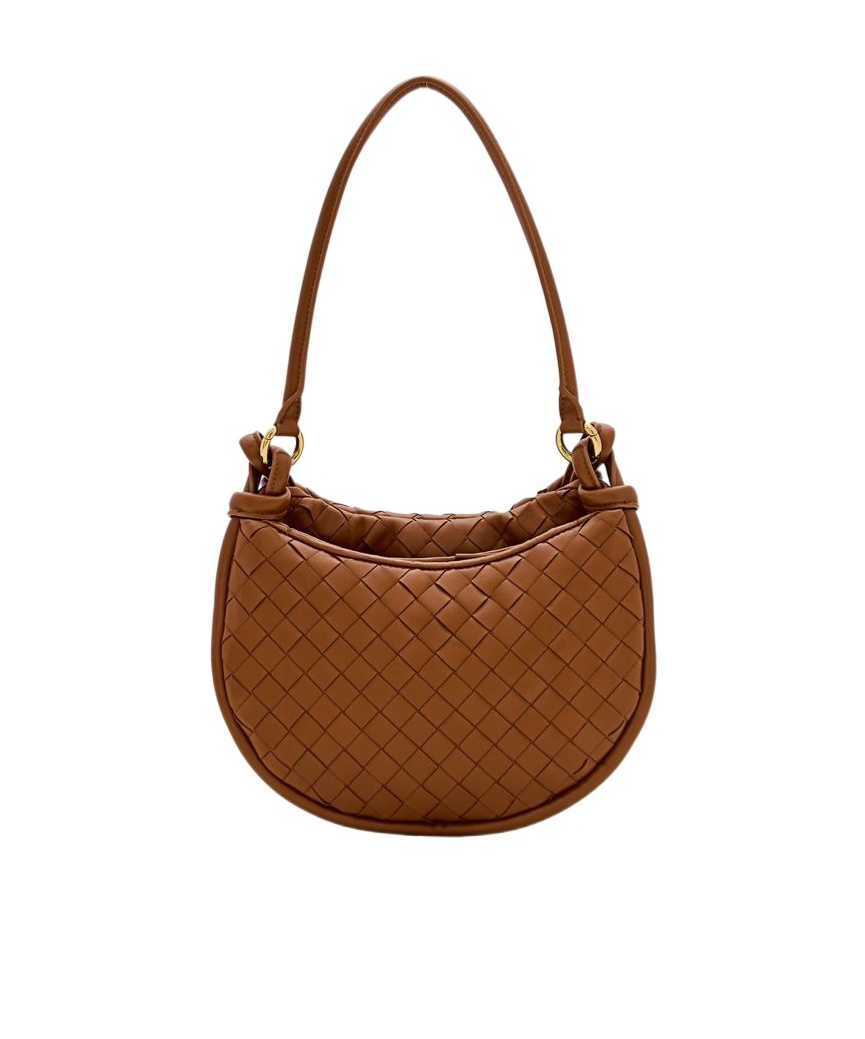 Bottega Veneta Small Gemelli Intrecciato Leather Shoulder Bag In Brown