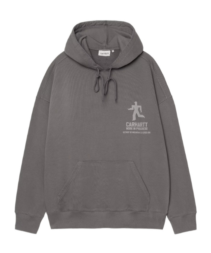 Carhartt Hooded Distance Sweatshirt In Gray
