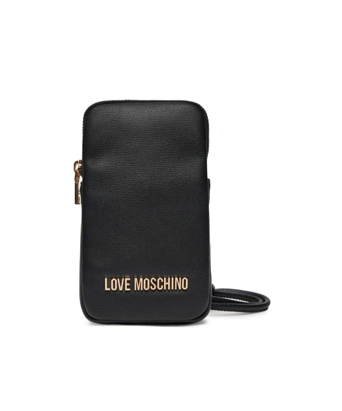 Moschino Shoulder Wallet In Black