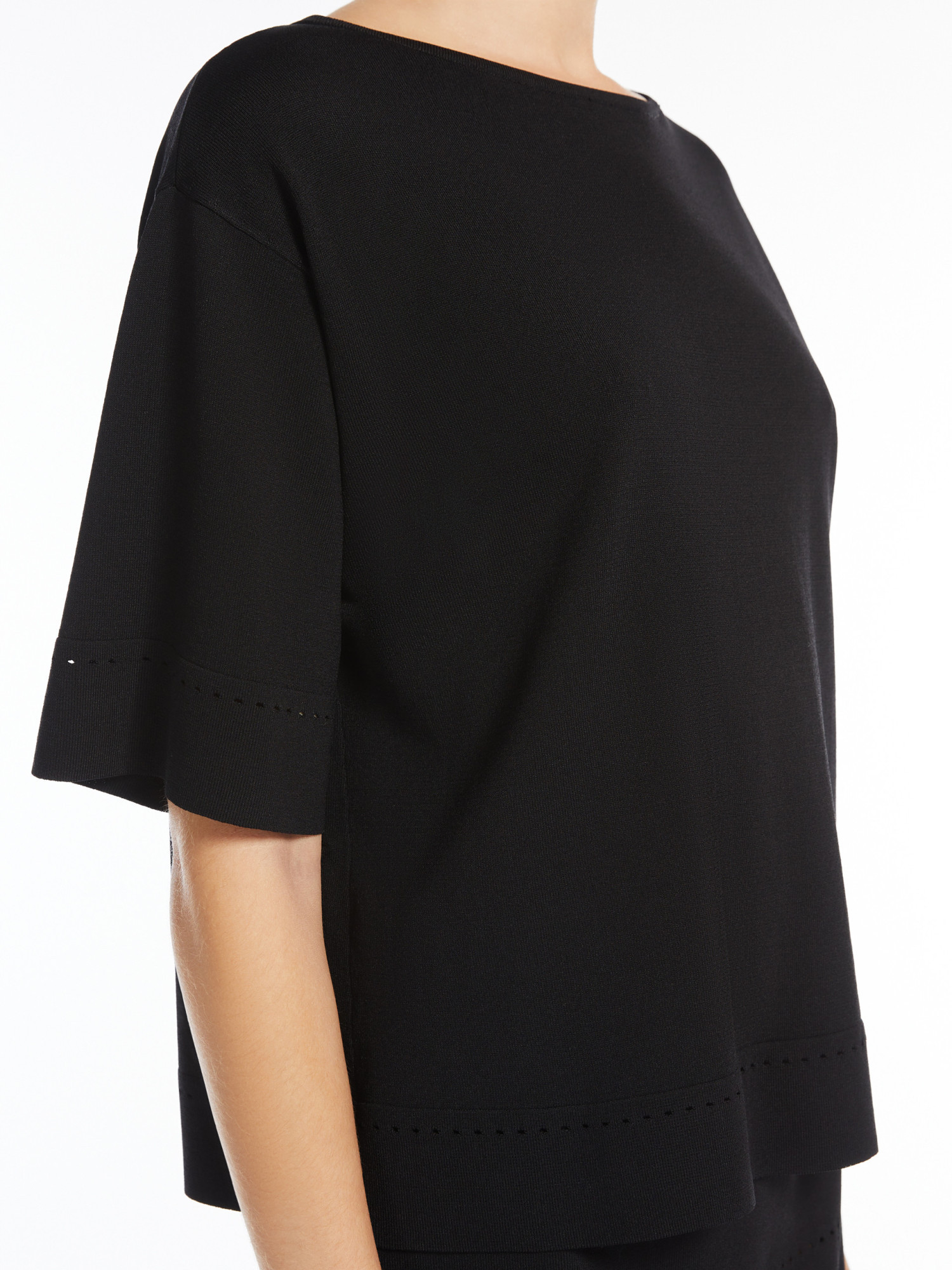 MAX MARA VISCOSE BOAT-NECK SWEATER