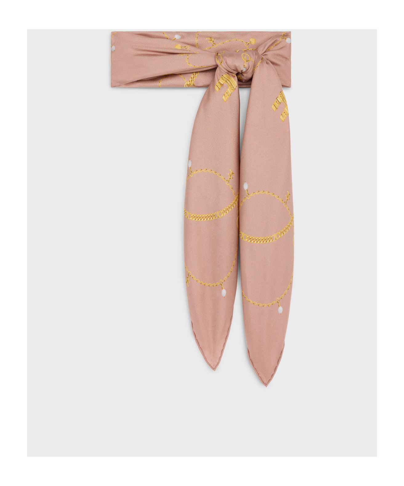Celine Patterned Scarf In Rosy