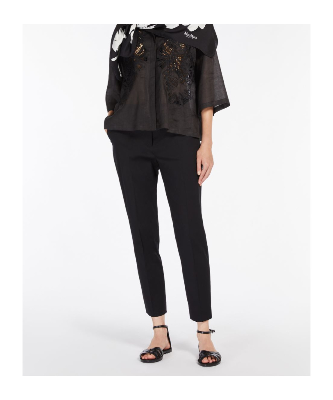 Max Mara Belt-loop Casual Pants In Black
