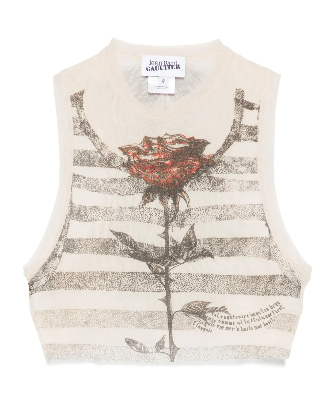 Shop Jean Paul Gaultier Sleeveless Short Vest In White