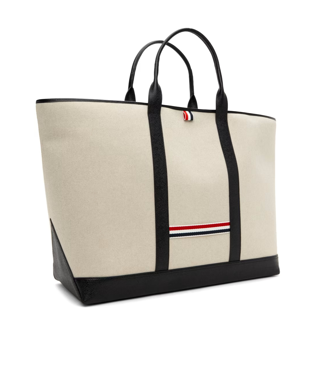 Thom Browne Rwb-stripe Tote Bag In Nude