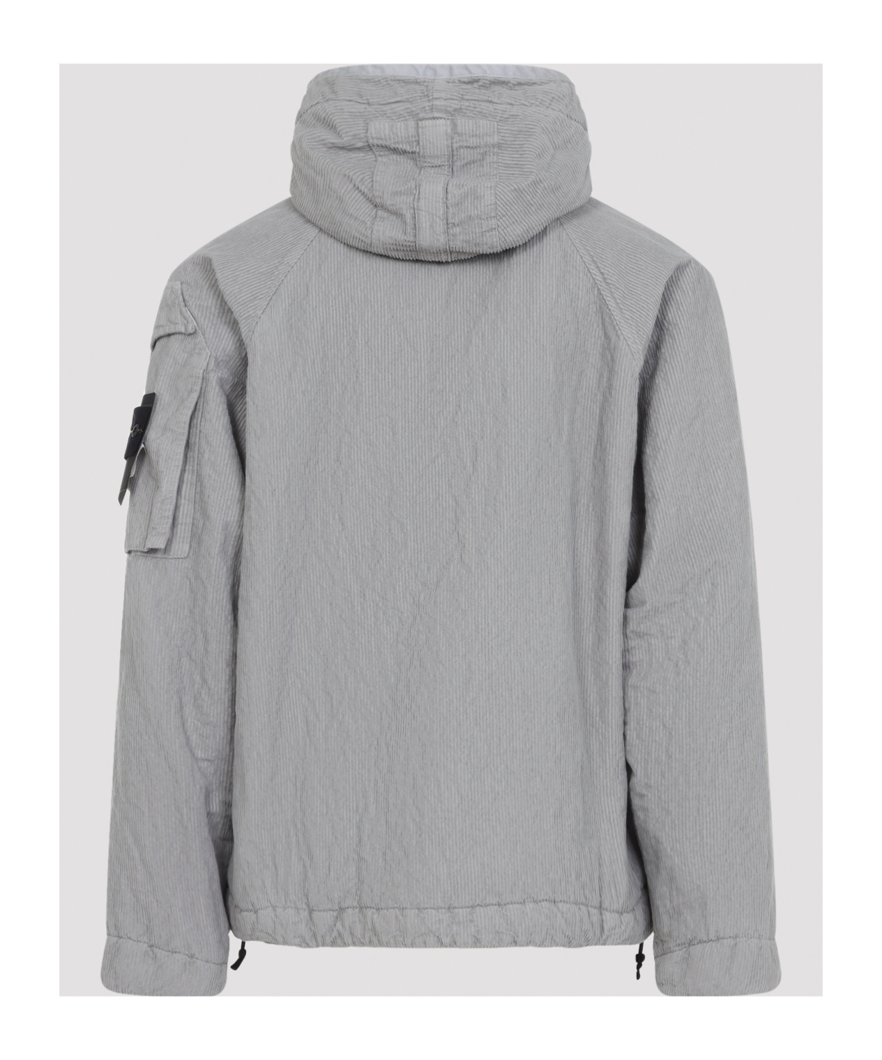 Stone Island Lightweight Grey Jacket With Textured Fabric In Gray