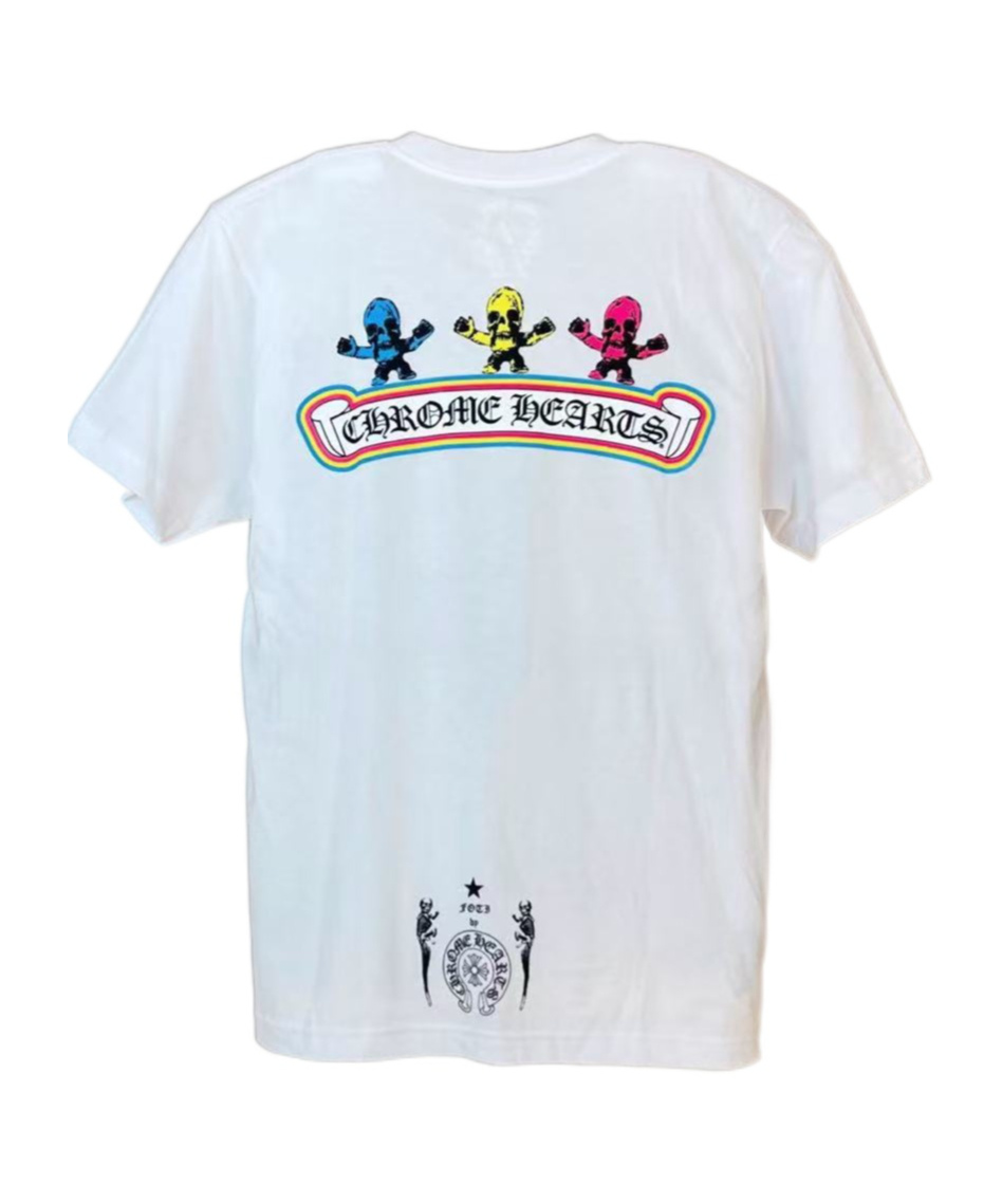 Chrome Hearts Foti Colorful Skull Pattern T-shirt In White