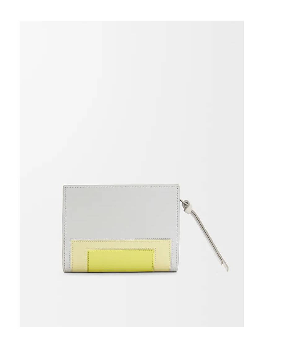 Loewe Nappa Leather Compact Wallet In Gray