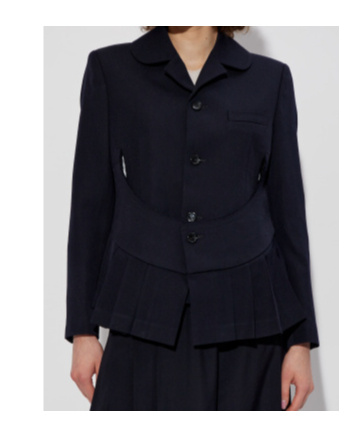 Shop Comme Des Garçons Wool Blazer In Black