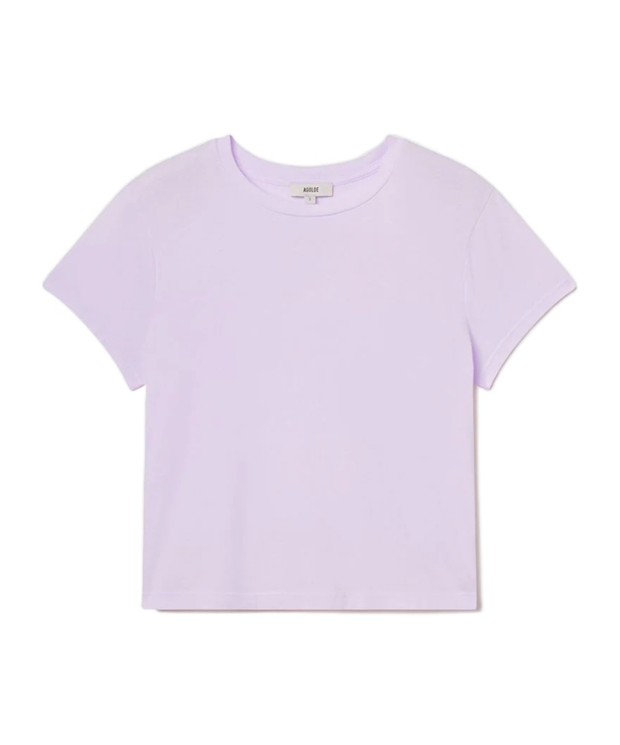 Agolde Adine Shrunken Tee In Multi