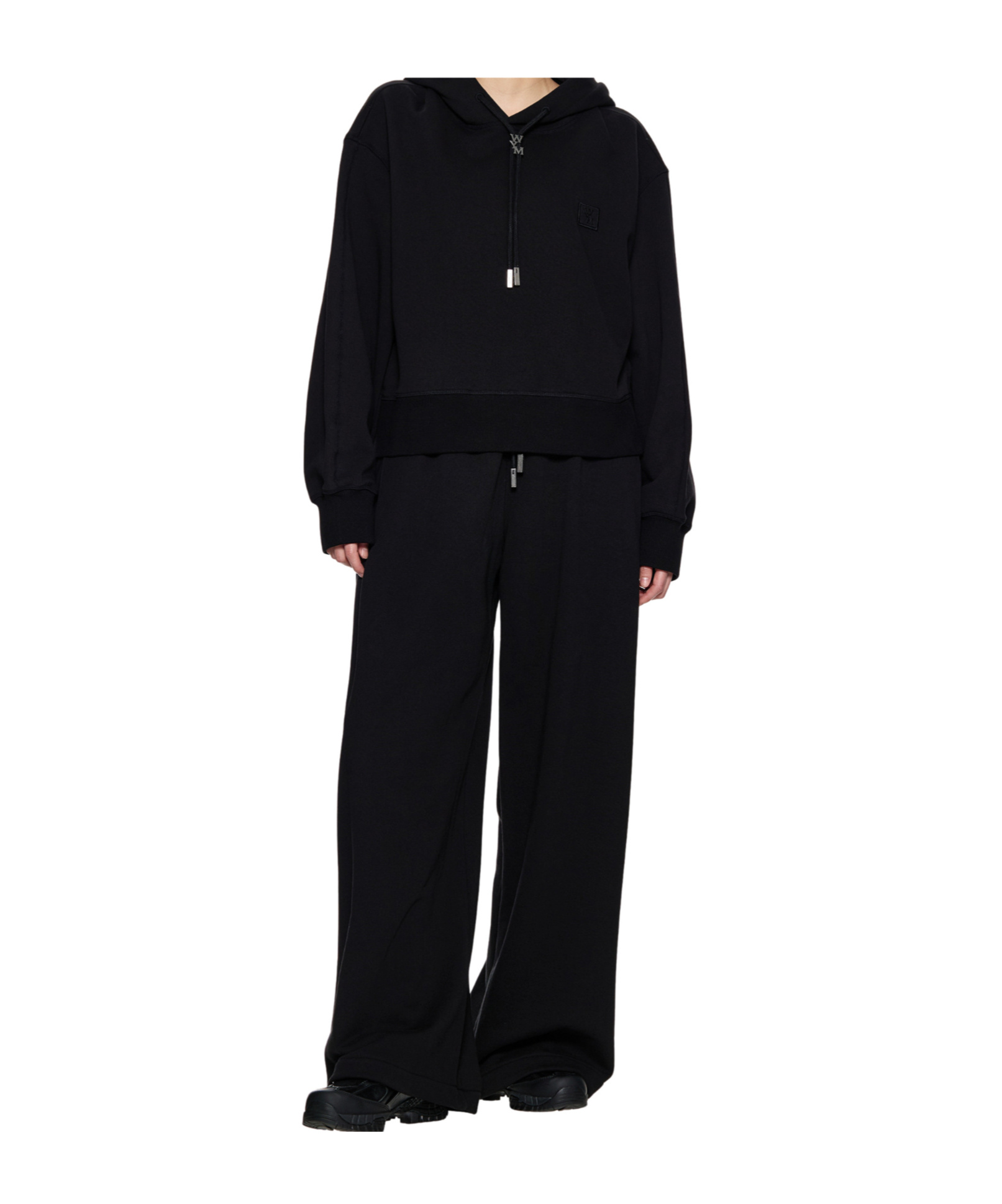 Wooyoungmi Logo Hooded Sweatshirt In Black