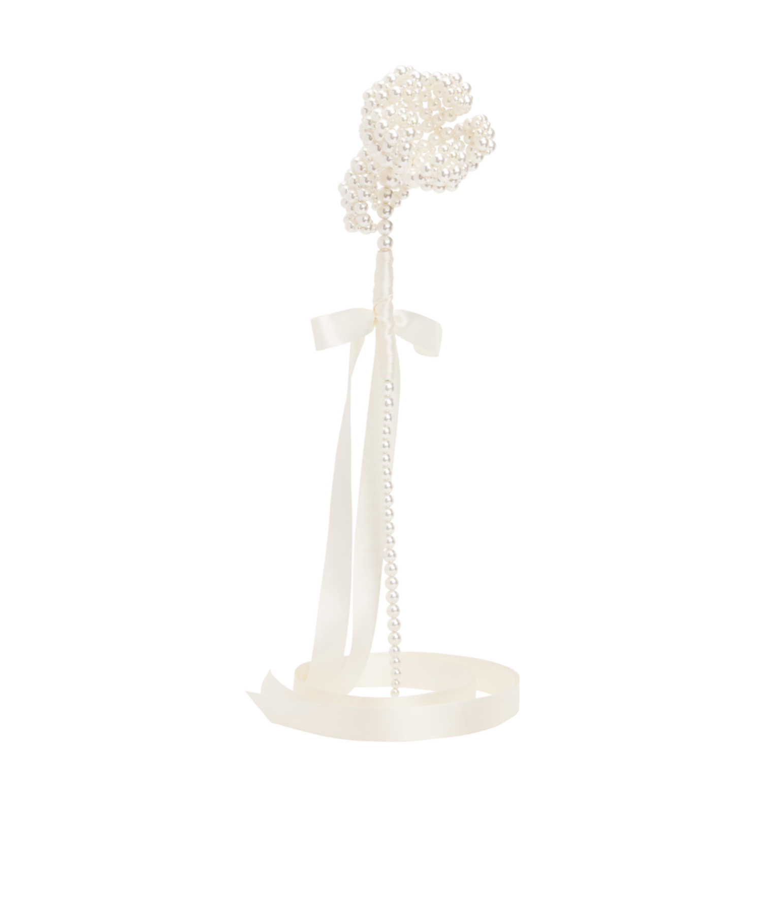 Simone Rocha Beaded Large Flower Bag Decoration In White