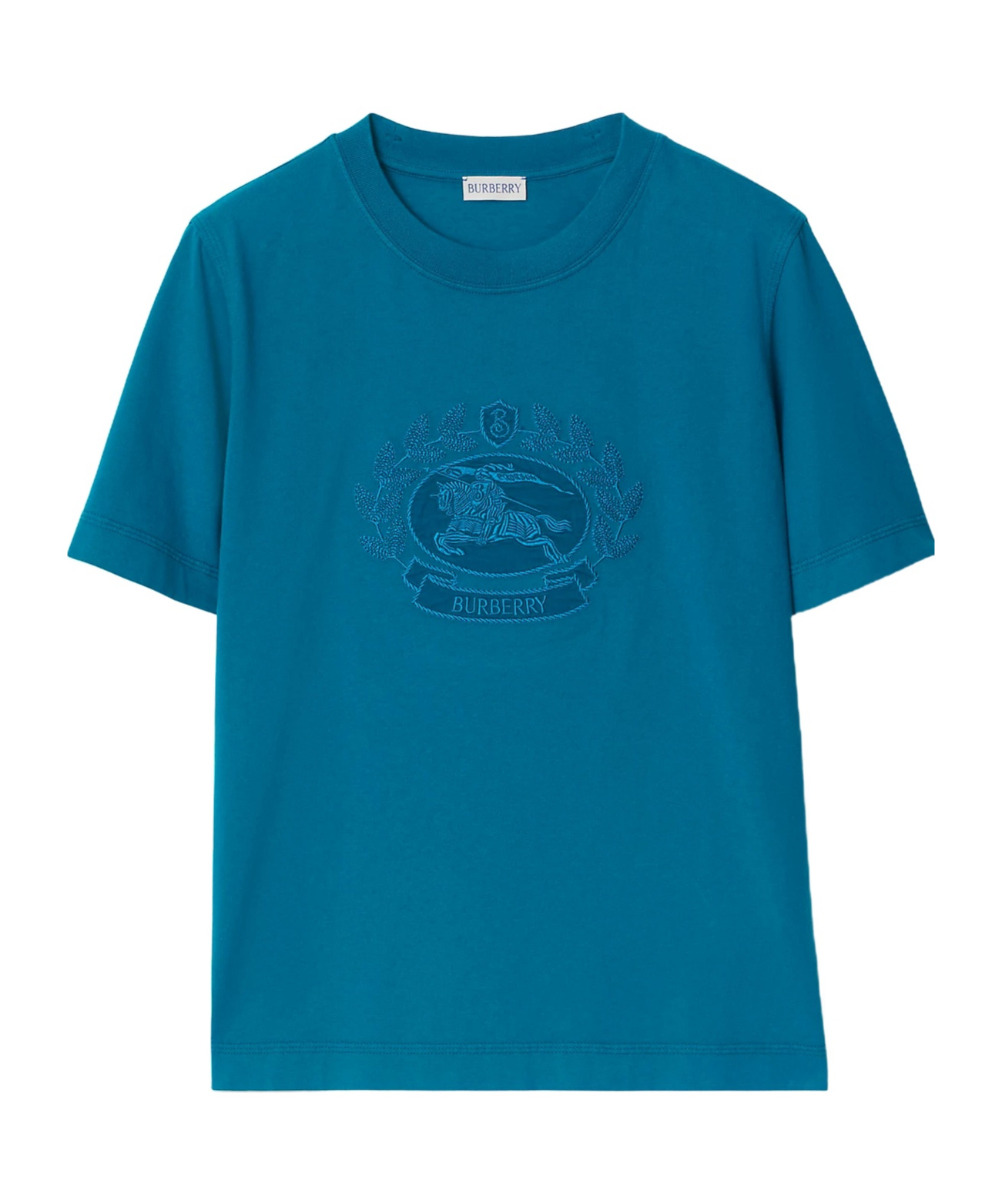 Burberry Cotton T-shirt In Blue