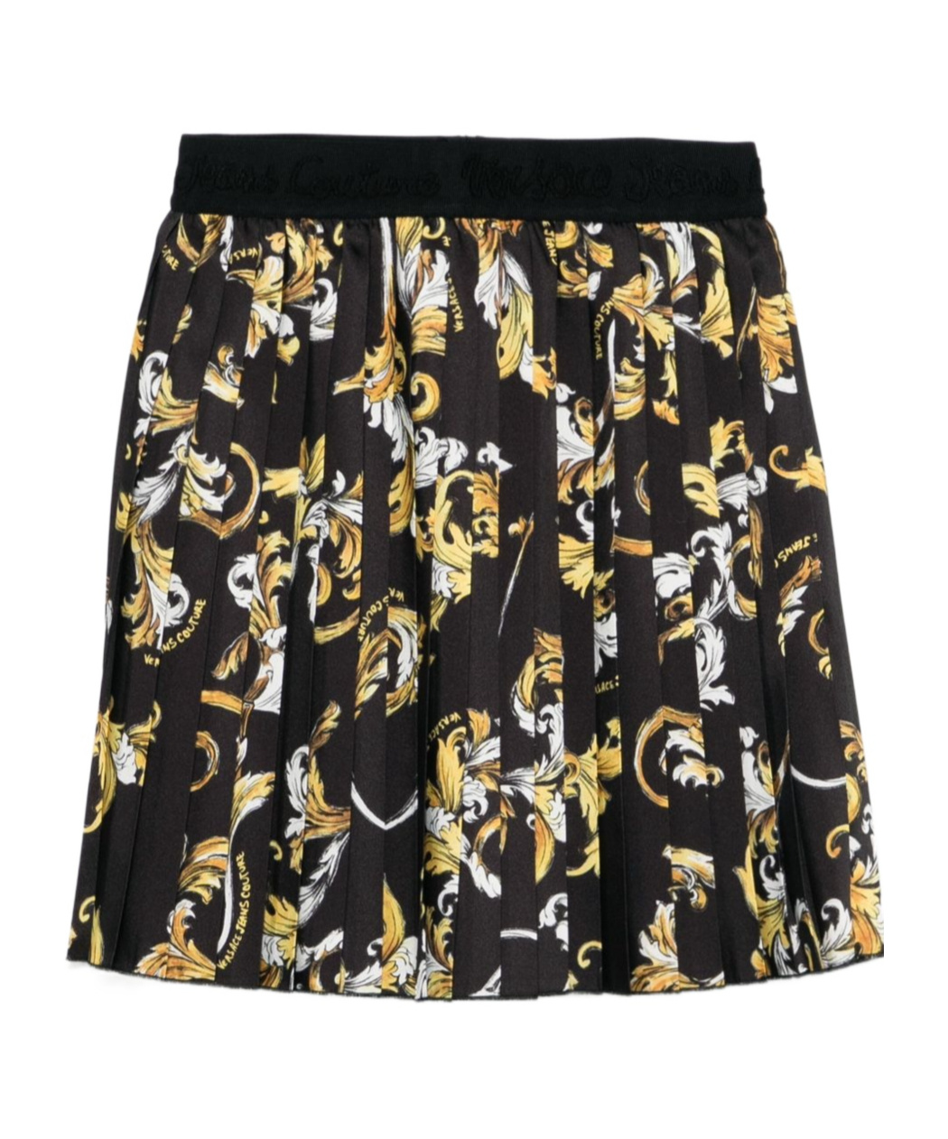 Shop Versace Jeans Barocco-print Mini Skirt In Black
