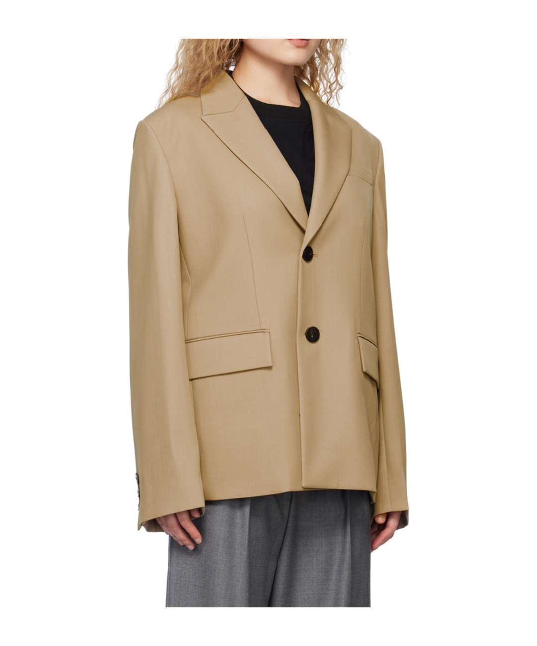 Wooyoungmi Beige Single-breasted Blazer In Brown