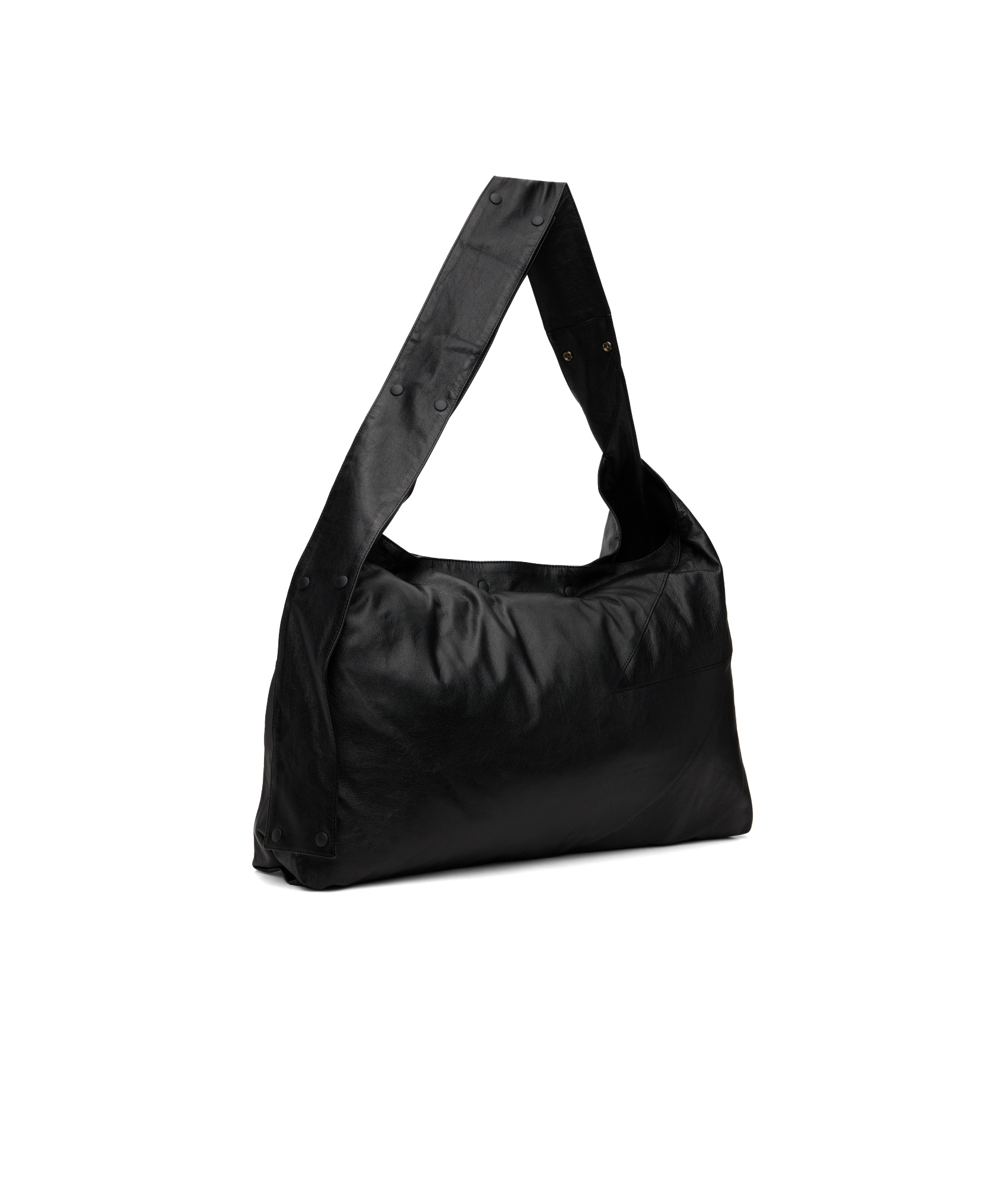Yohji Yamamoto Patchwork Shoulder Bag In Black