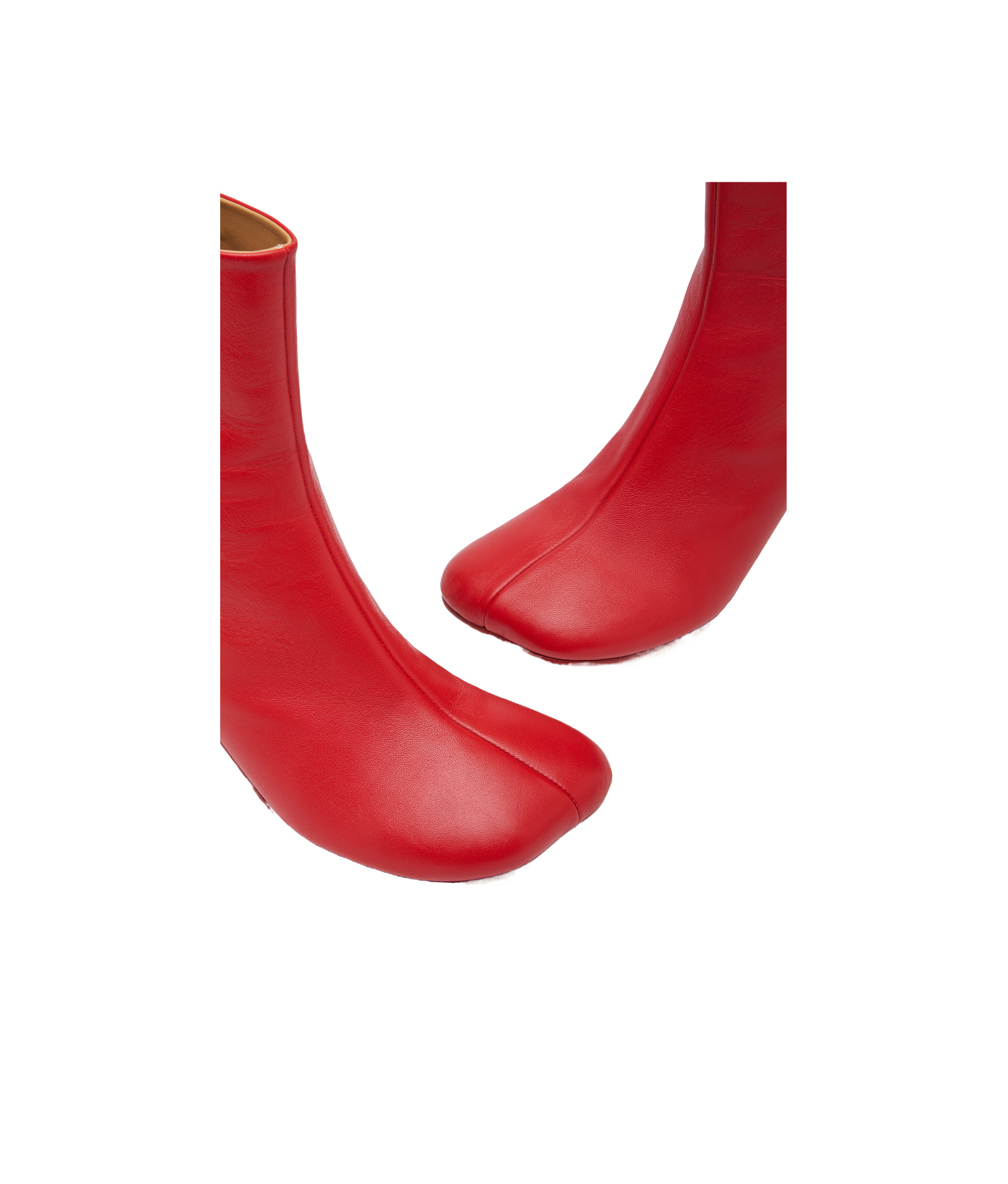 Shop Mm6 Maison Margiela Anatomic Ankle Boots In Red