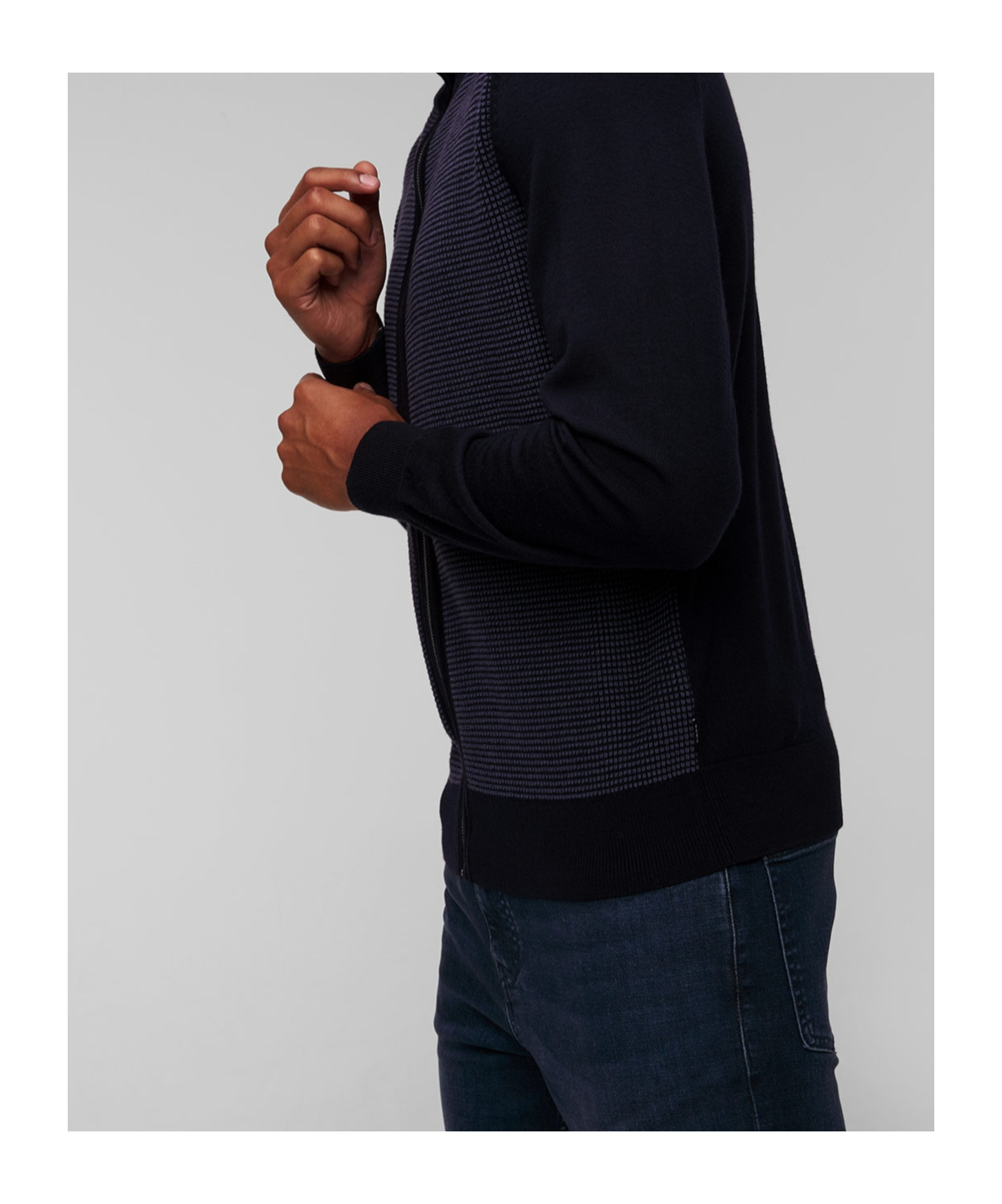 Hugo Boss Long-sleeved Cardigan In Black