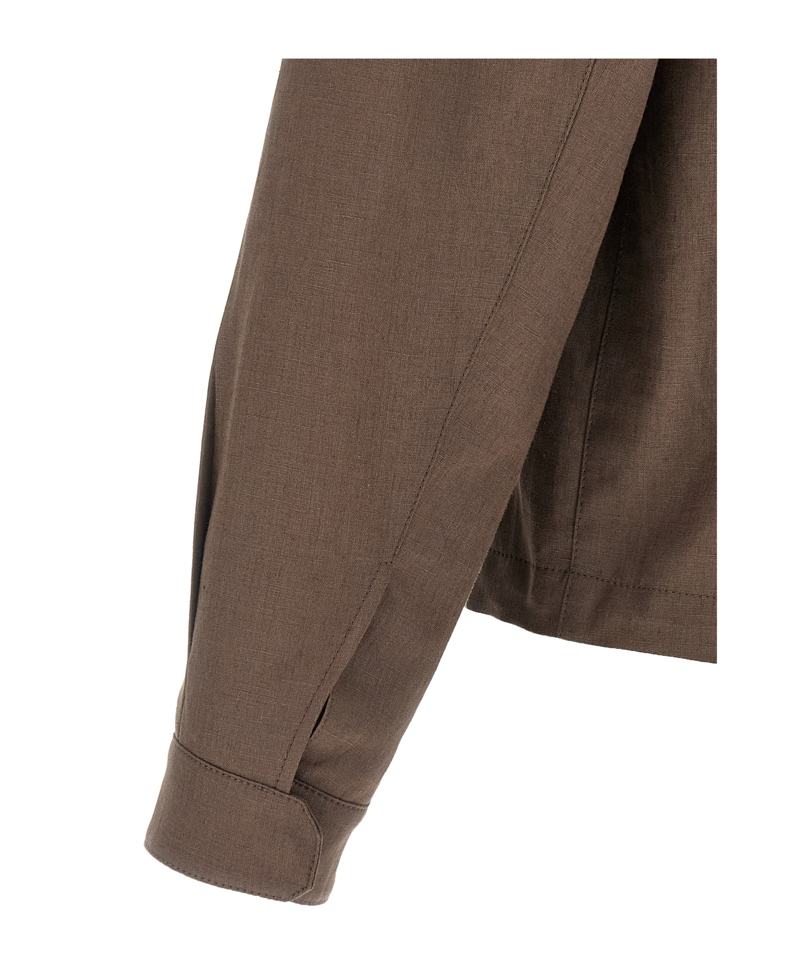 Shop Zegna Long Sleeve Casual Jacket In Brown