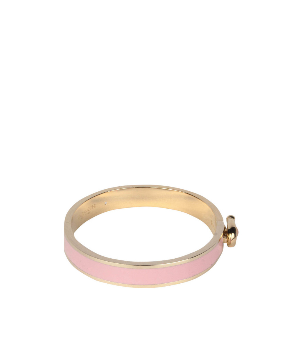 Coach C Hinged Bangle Bracelet In Yellow