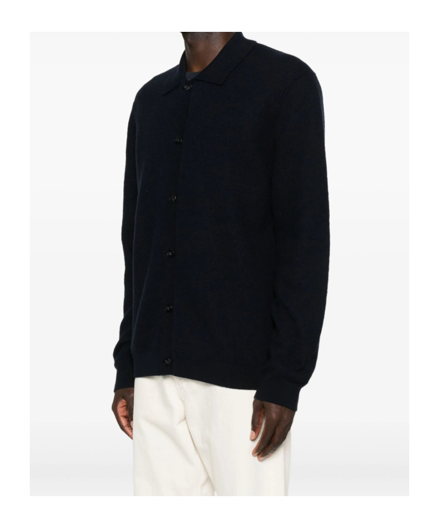 Samsoe & Samsoe Button Long-sleeved Sweater In Black