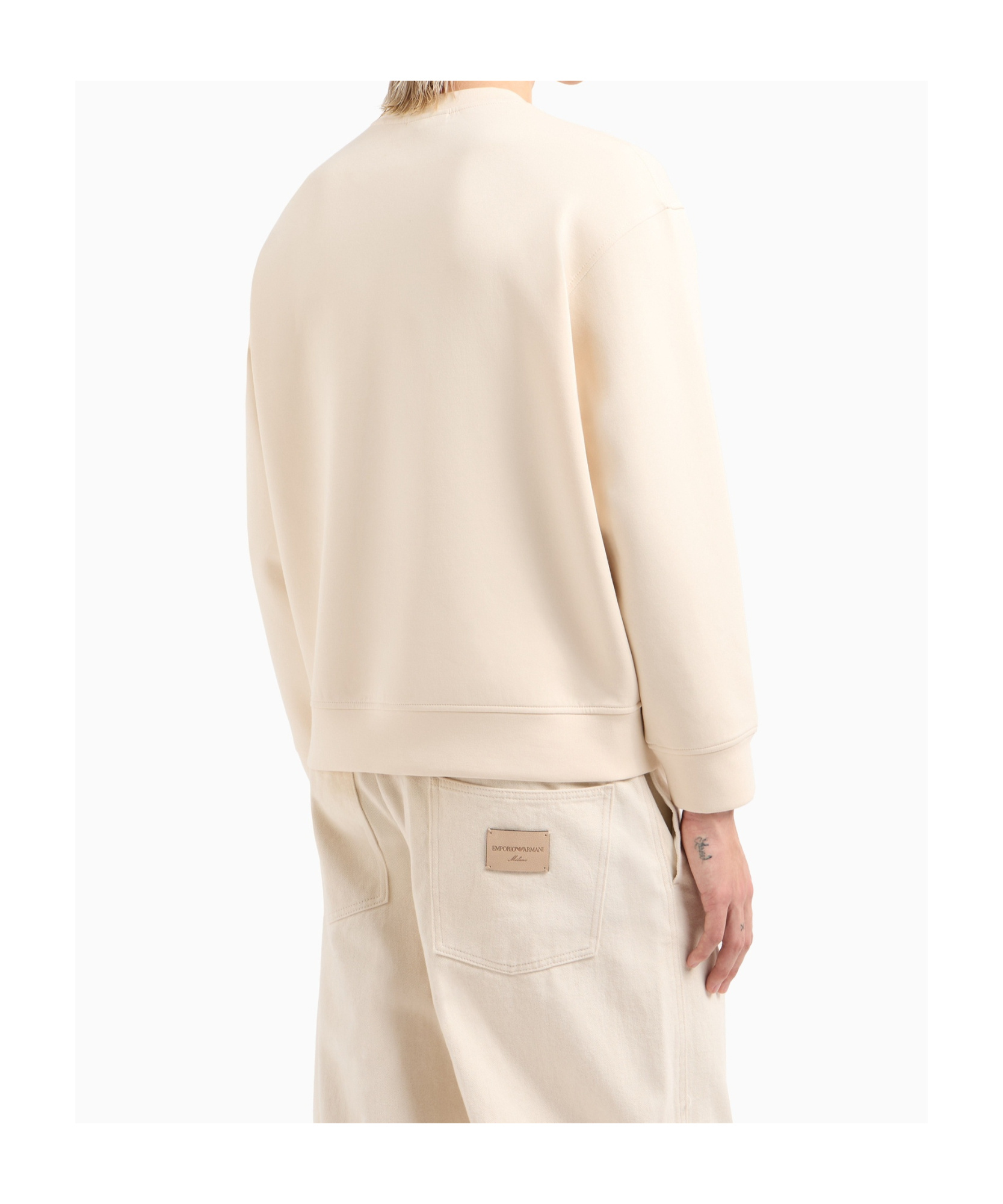 EMPORIO ARMANI EMPORIO ARMANI LOGO EMBROIDERED CREWNECK SWEATSHIRT