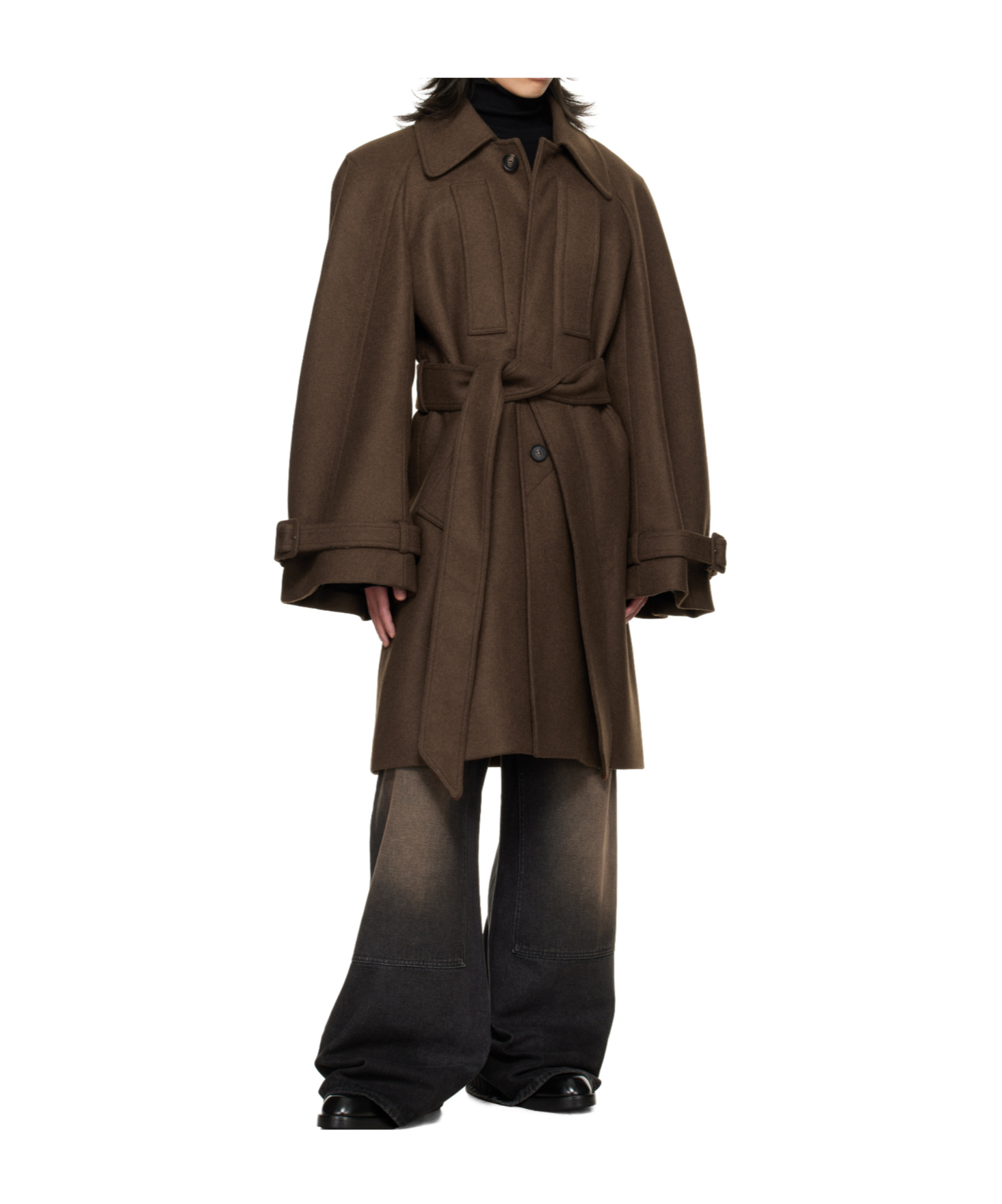 Egonlab Long Raglan Coat In Multi