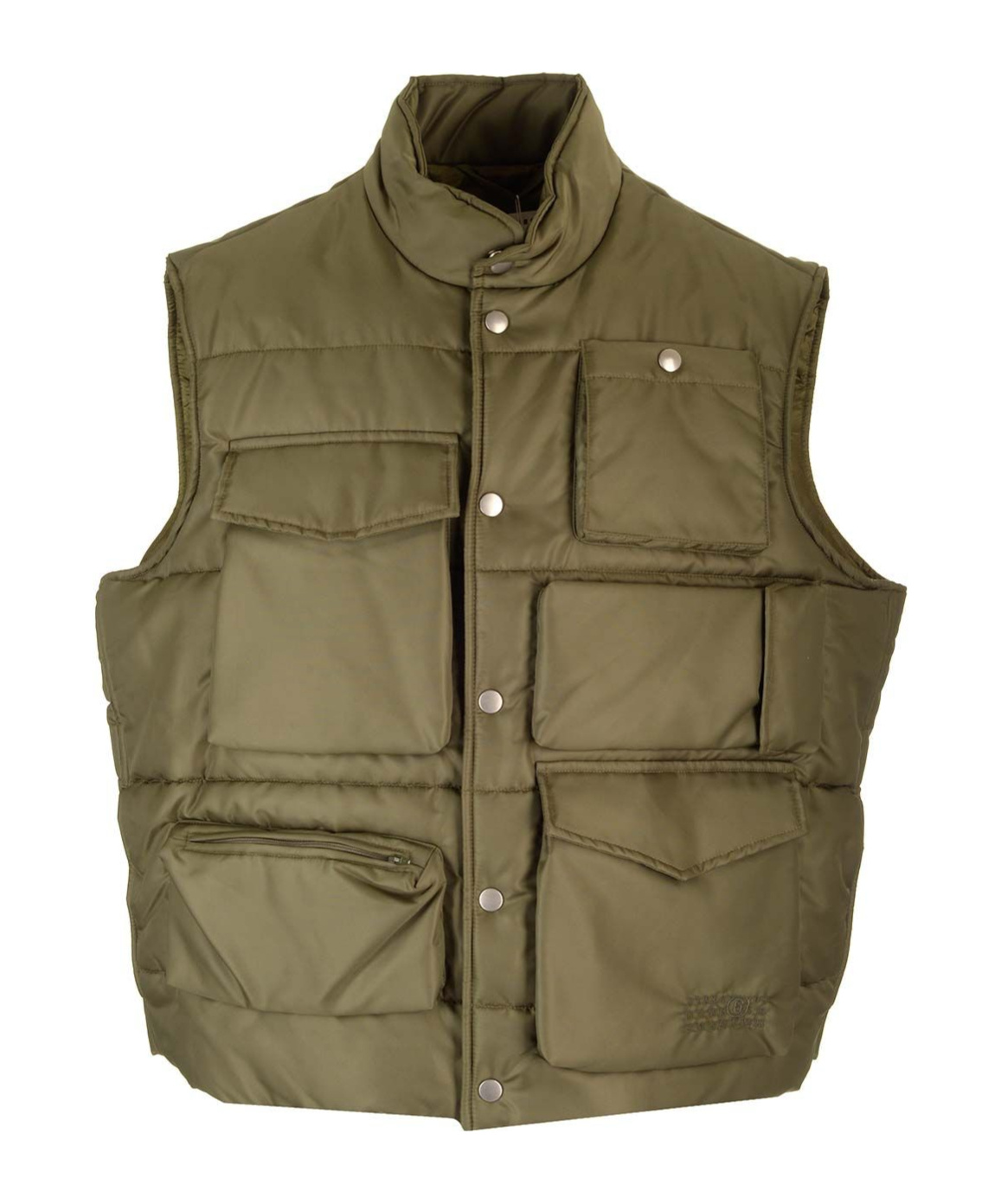 Mm6 Maison Margiela Multi-pocket Padded Vest In Green