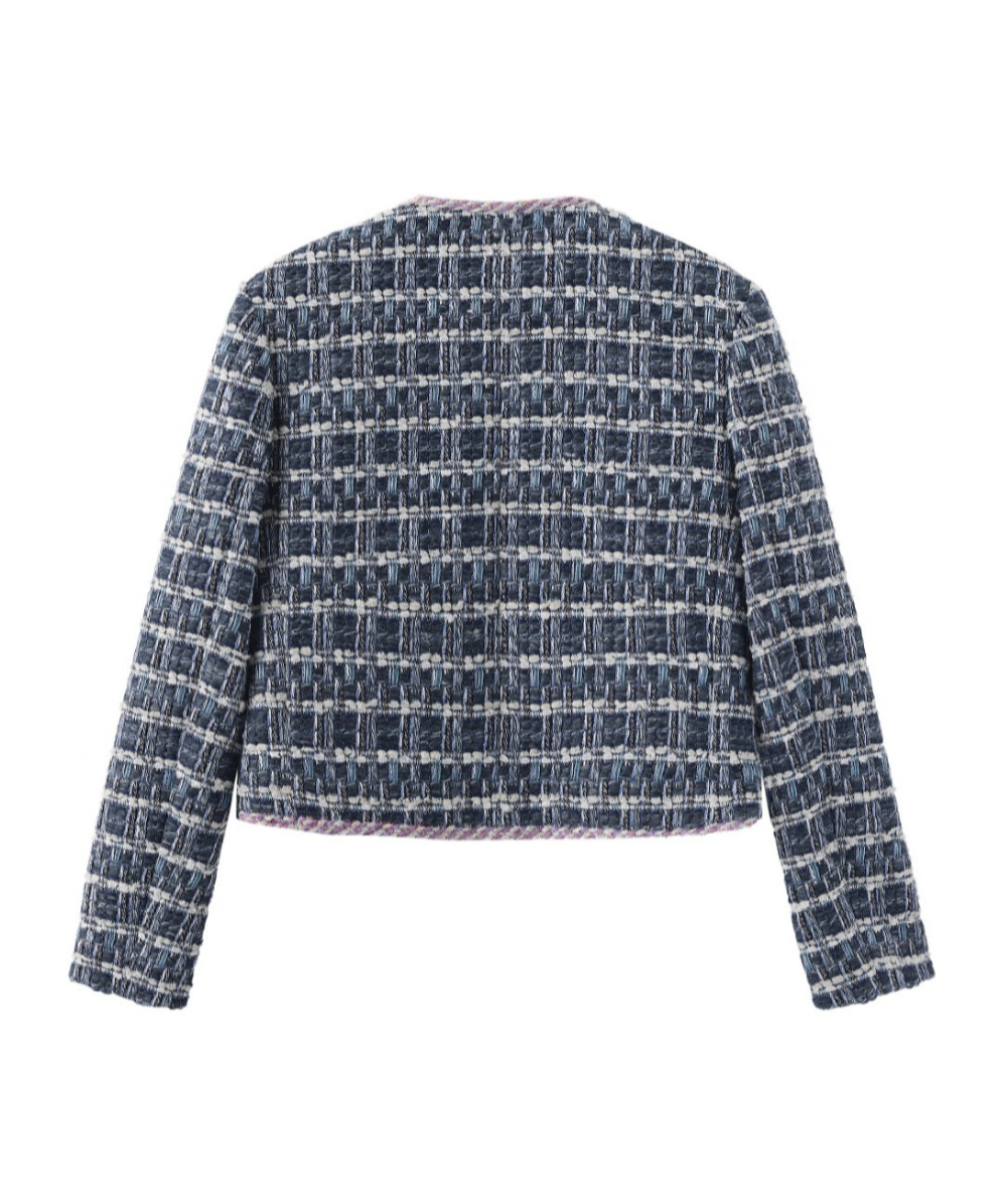 Marissa Chiara Long-sleeved Casual Jacket In Gray