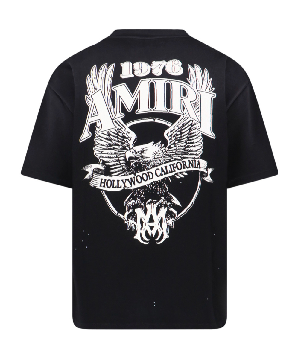 Amiri Eagle Printed Oversized T-shirt In Black
