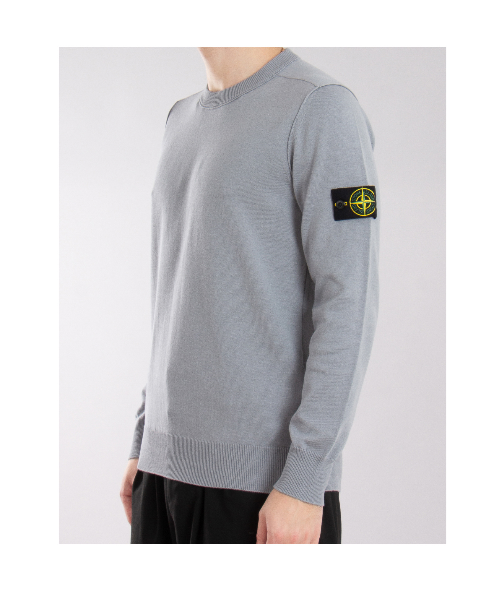 Stone Island Round Neck Sweater In Blue
