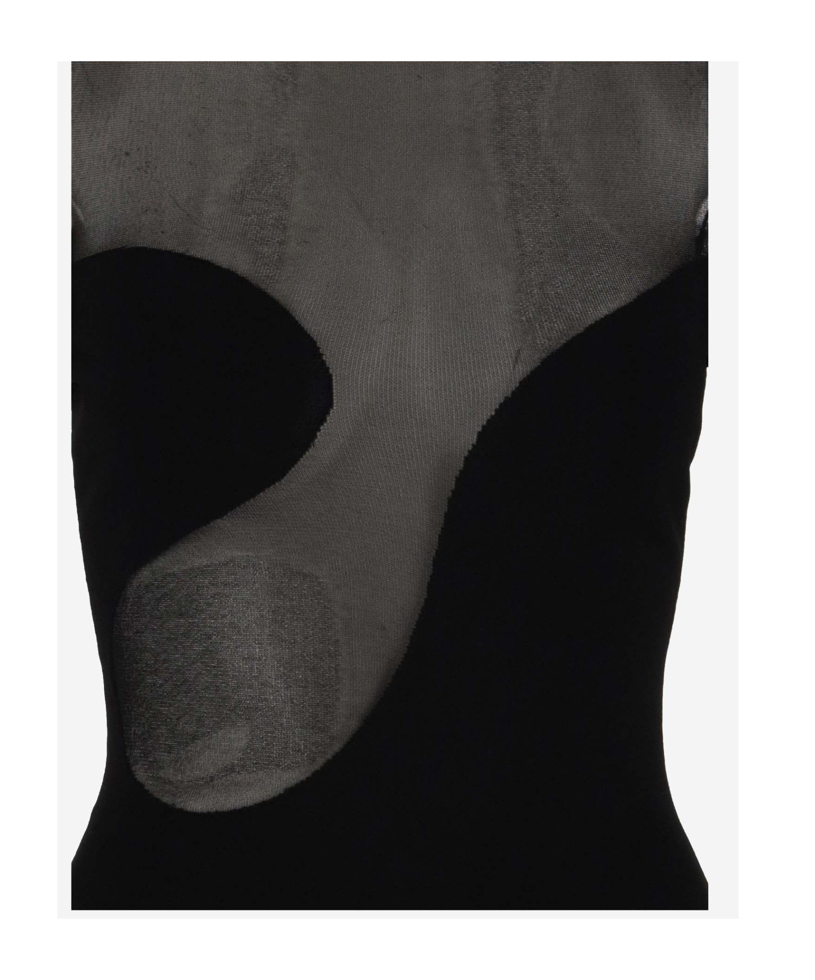 Nensi Dojaka Asymmetric Semi-sheer Mini Dress In Black