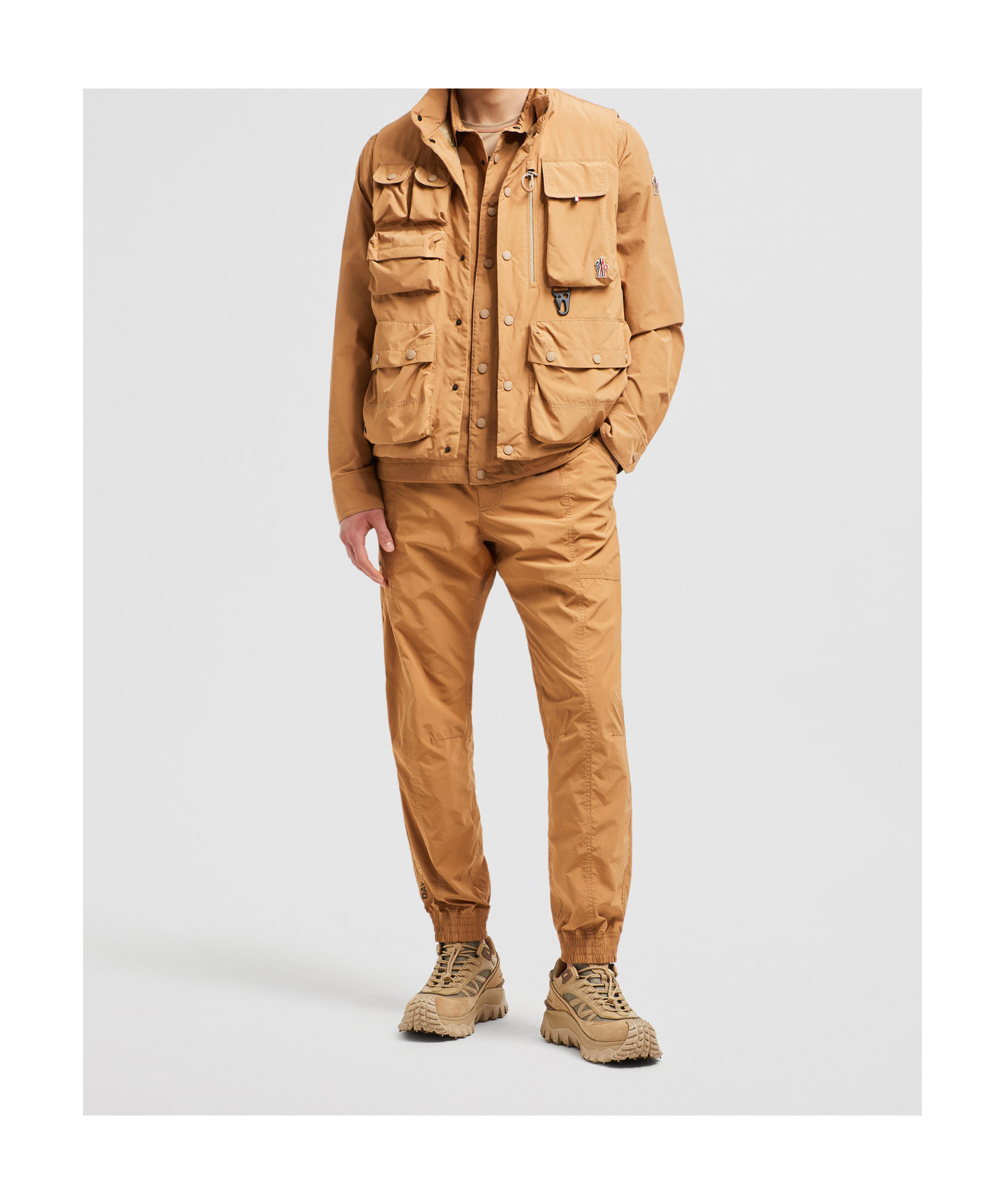 Moncler Drawstring Utility Trousers In Brown