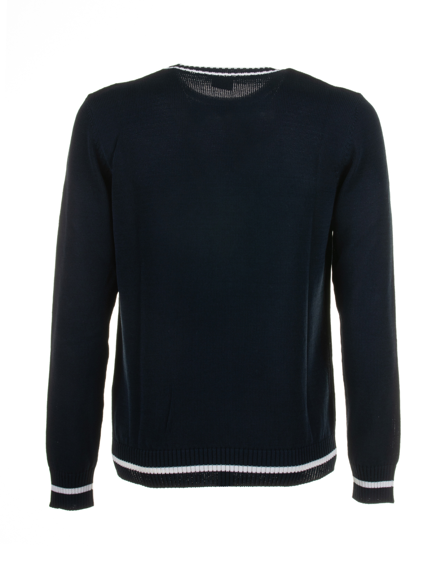 Eleventy Crew Neck Long Sleeve Sweater In Black
