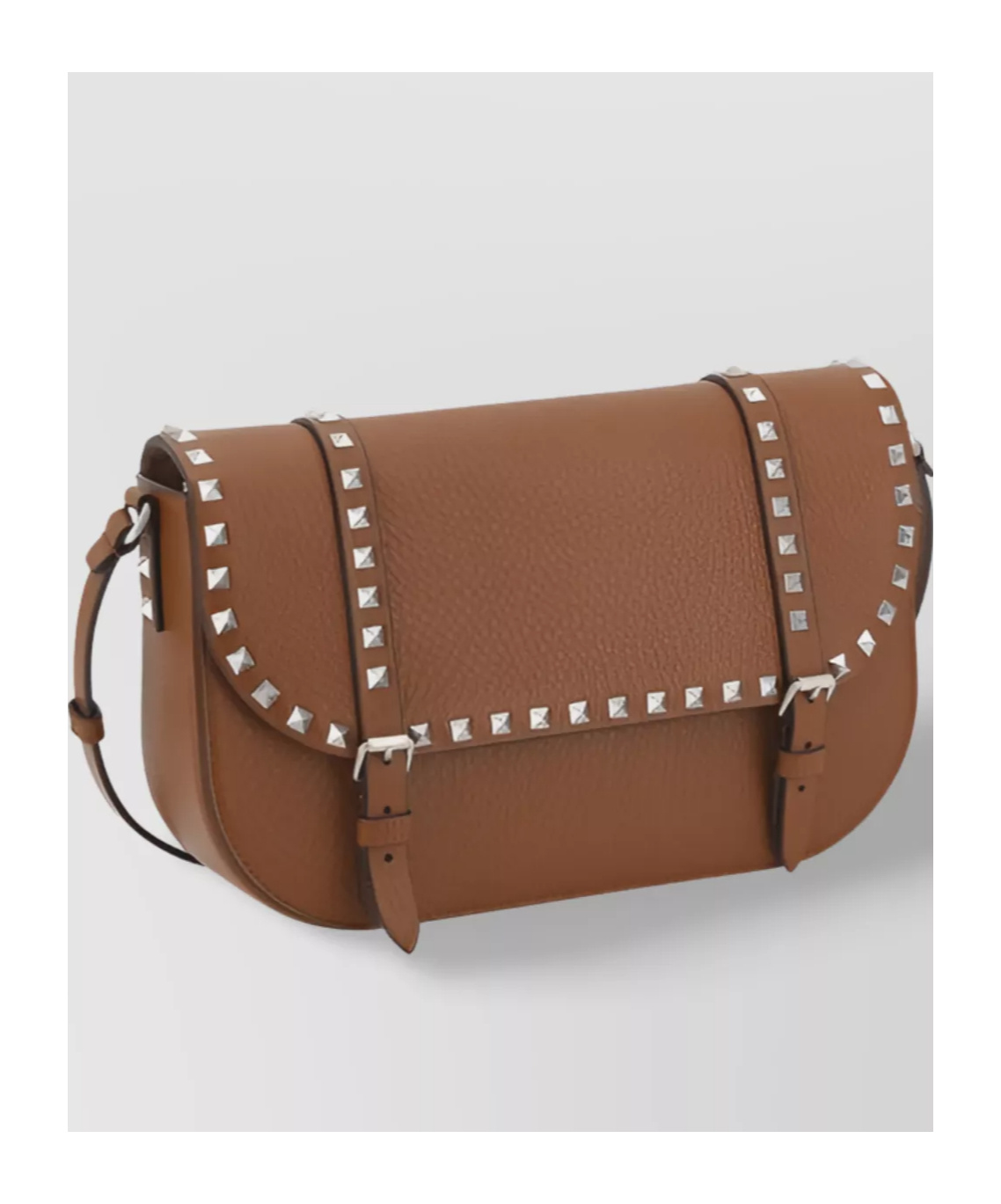 Valentino Clamshell Crossbody Bag In Brown