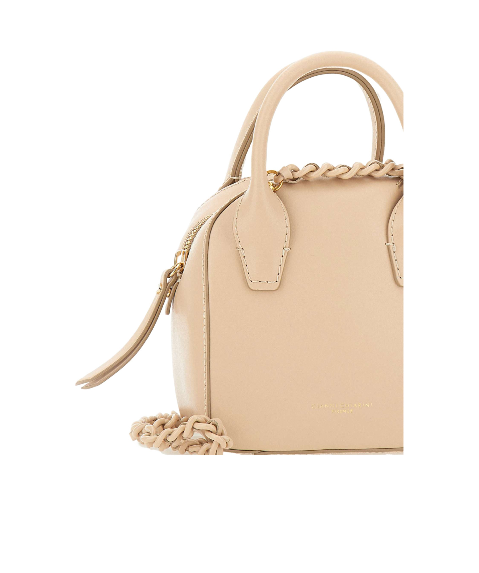 Gianni Chiarini Sabrina Chained Handbag In Nude