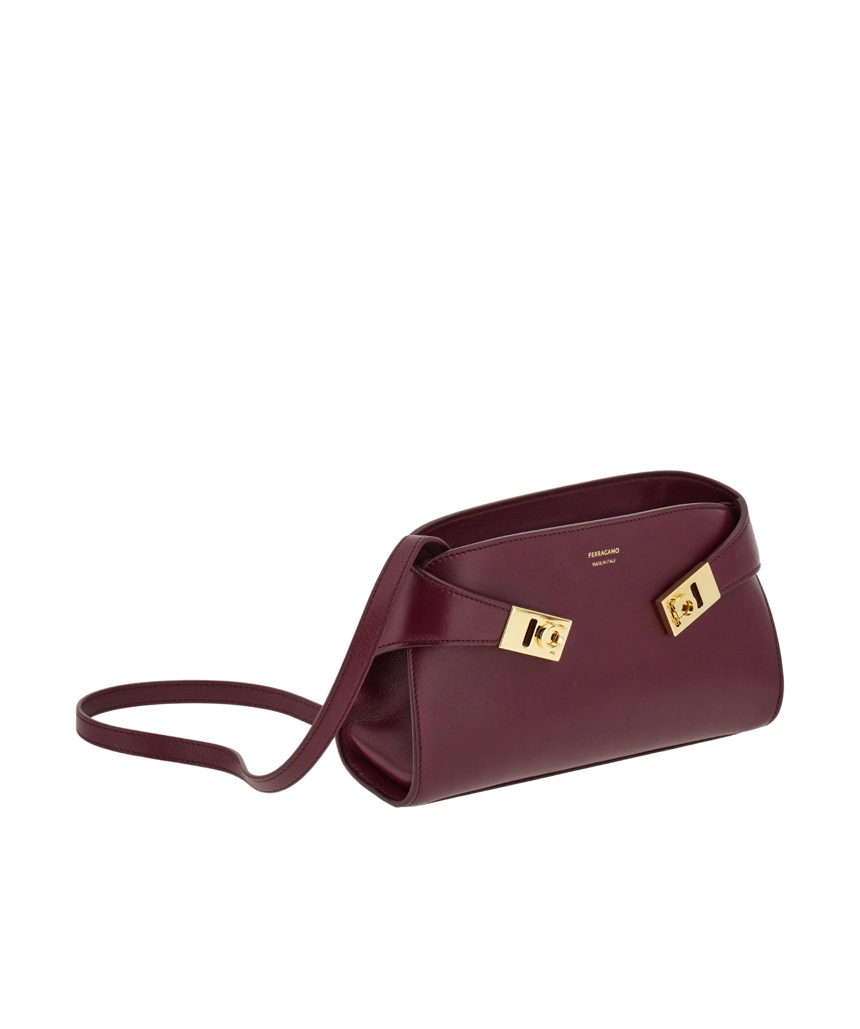 Ferragamo Hug Mini Crossbody Bag In Burgundy