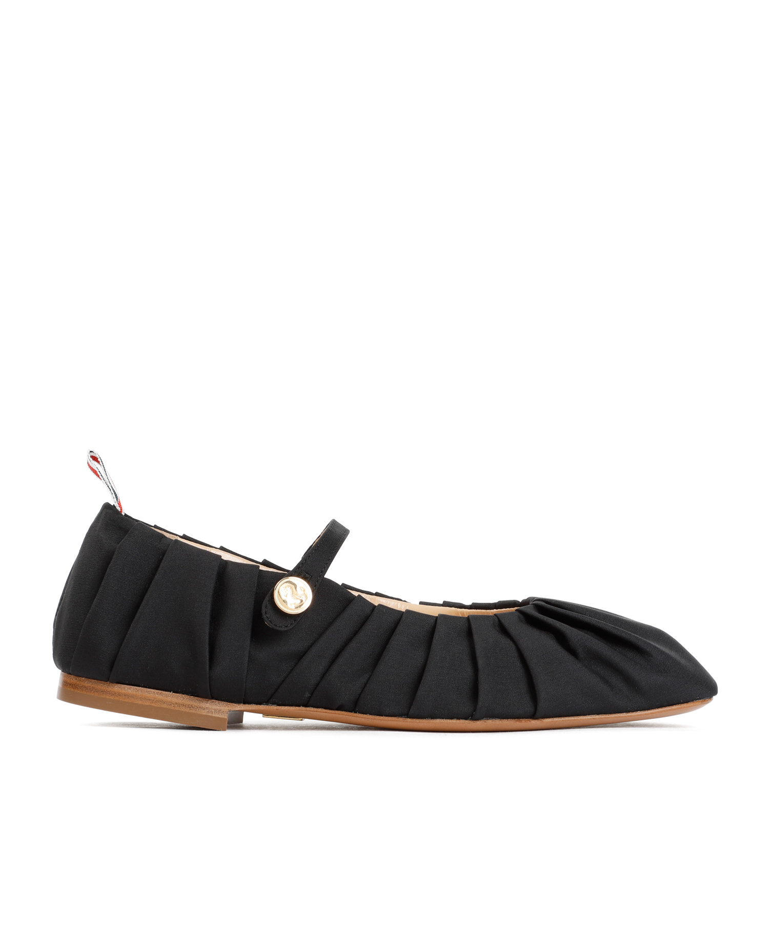 Thom Browne Pleated Ballet Flats In Black
