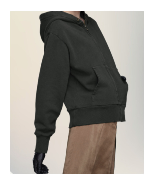 Maison Margiela Zip-up Hoodie In Gray