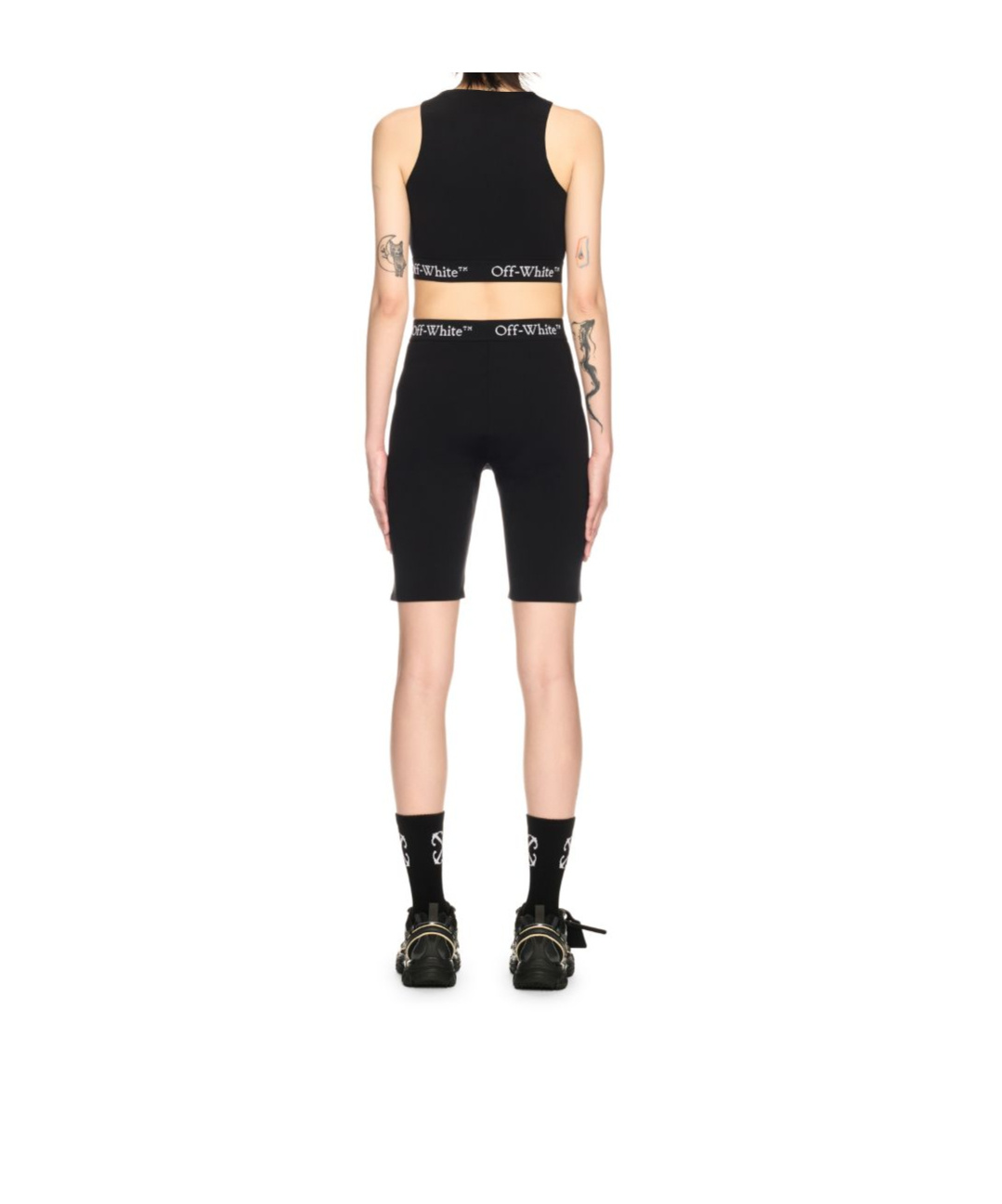 Off-white Off White Black Polyamide Blend Shorts In Black